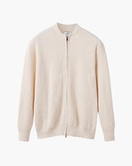Ribbed Zip-Up Cardigan for Men