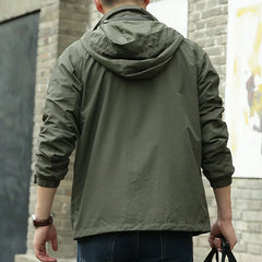 Lightweight Water-Resistant Windbreaker Jacket for Men