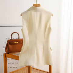 Sleeveless Tailored Blazer Vest for Women