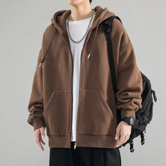 Oversized Zip-Up Hoodie for Men