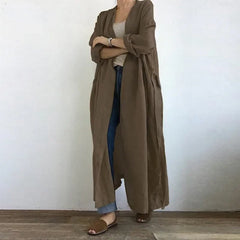 Relaxed Fit Long Drape Cardigan for Women