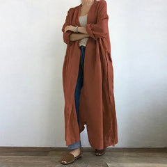 Relaxed Fit Long Drape Cardigan for Women
