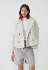Double-Breasted Cropped Jacket for Women
