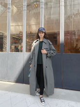 Double-Breasted Maxi Trench Coat for Women