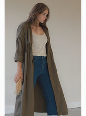 Relaxed Fit Long Drape Cardigan for Women