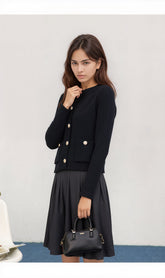 Button-Up Knit Cardigan for Women