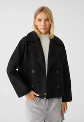 Double-Breasted Cropped Jacket for Women