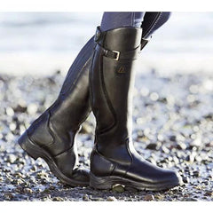 Waterproof Riding Boots with Buckle Detail for Women