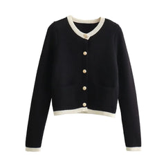Button-Up Knit Cardigan for Women
