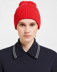 Ribbed Knit Cuffed Beanie Hat for Women